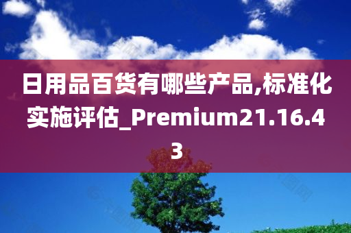 日用品百货有哪些产品,标准化实施评估_Premium21.16.43