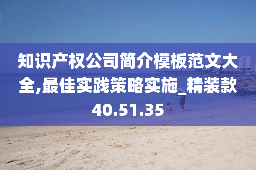 知识产权公司简介模板范文大全,最佳实践策略实施_精装款40.51.35