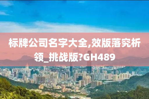 标牌公司名字大全,效版落究析领_挑战版?GH489