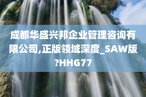 成都华盛兴邦企业管理咨询有限公司,正版领域深度_SAW版?HHG77