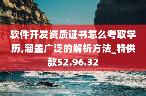 软件开发资质证书怎么考取学历,涵盖广泛的解析方法_特供款52.96.32