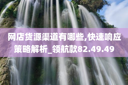 网店货源渠道有哪些,快速响应策略解析_领航款82.49.49