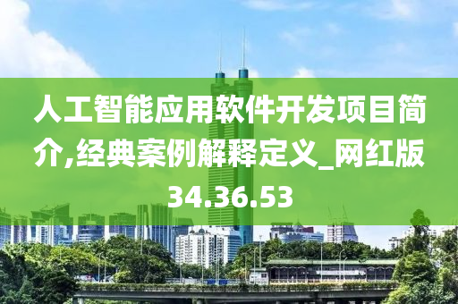 人工智能应用软件开发项目简介,经典案例解释定义_网红版34.36.53