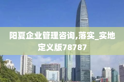 阳夏企业管理咨询,落实_实地定义版78787