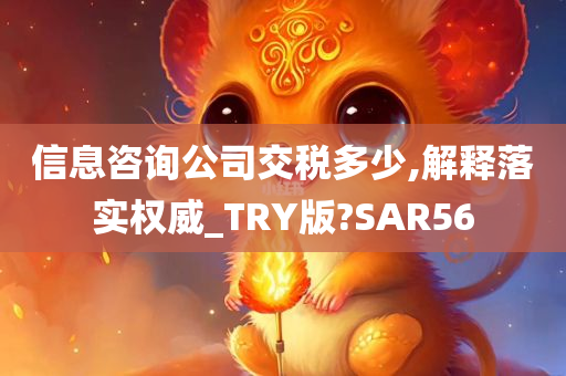 信息咨询公司交税多少,解释落实权威_TRY版?SAR56