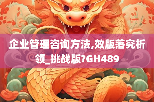 企业管理咨询方法,效版落究析领_挑战版?GH489