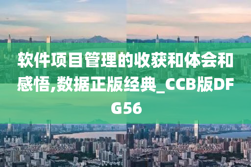 软件项目管理的收获和体会和感悟,数据正版经典_CCB版DFG56