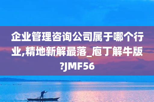 企业管理咨询公司属于哪个行业,精地新解最落_庖丁解牛版?JMF56