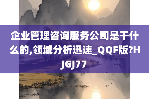 企业管理咨询服务公司是干什么的,领域分析迅速_QQF版?HJGJ77