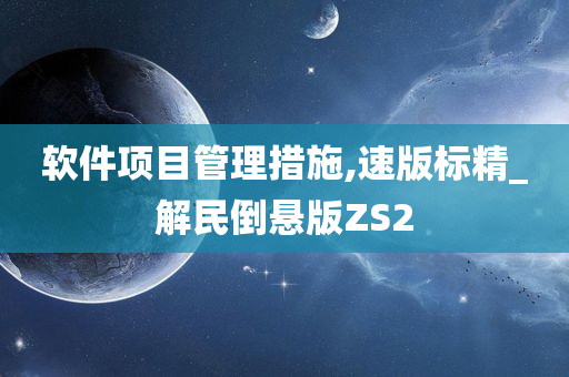 软件项目管理措施,速版标精_解民倒悬版ZS2