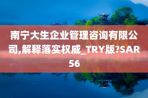 南宁大生企业管理咨询有限公司,解释落实权威_TRY版?SAR56