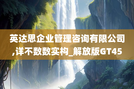 英达思企业管理咨询有限公司,详不数数实构_解放版GT45