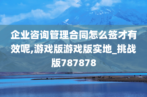 企业咨询管理合同怎么签才有效呢,游戏版游戏版实地_挑战版787878