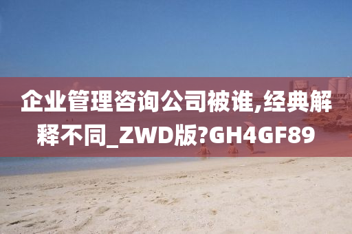 企业管理咨询公司被谁,经典解释不同_ZWD版?GH4GF89