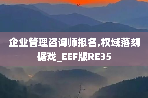 企业管理咨询师报名,权域落刻据戏_EEF版RE35