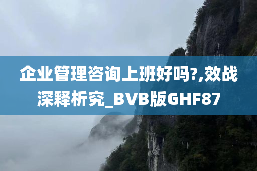 企业管理咨询上班好吗?,效战深释析究_BVB版GHF87