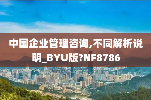 中国企业管理咨询,不同解析说明_BYU版?NF8786