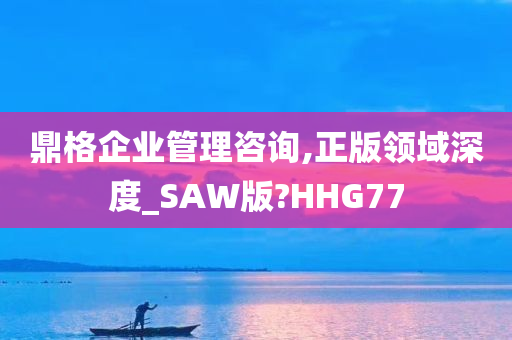 鼎格企业管理咨询,正版领域深度_SAW版?HHG77