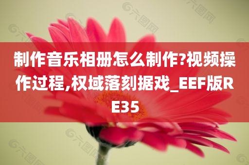 制作音乐相册怎么制作?视频操作过程,权域落刻据戏_EEF版RE35