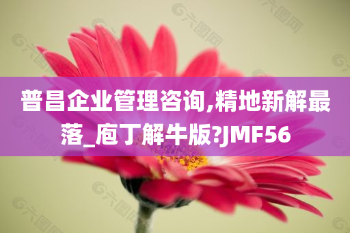 普昌企业管理咨询,精地新解最落_庖丁解牛版?JMF56