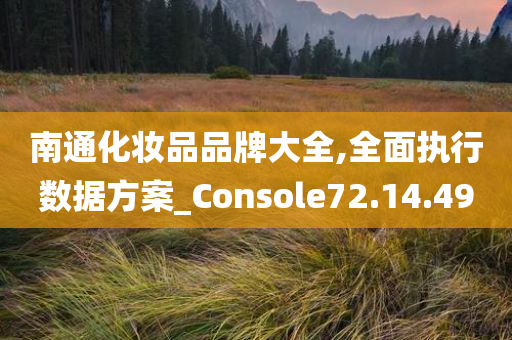 南通化妆品品牌大全,全面执行数据方案_Console72.14.49