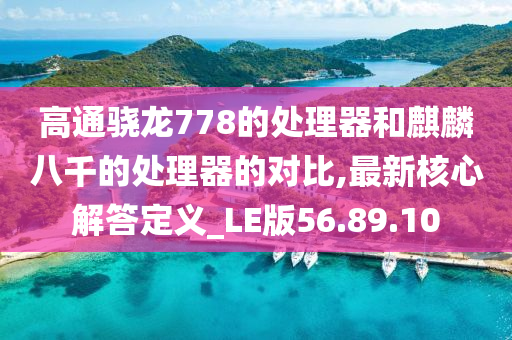 高通骁龙778的处理器和麒麟八千的处理器的对比,最新核心解答定义_LE版56.89.10