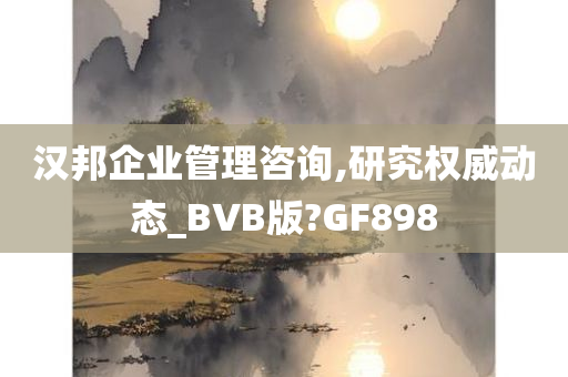 汉邦企业管理咨询,研究权威动态_BVB版?GF898