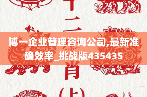 博一企业管理咨询公司,最新准确效率_挑战版435435