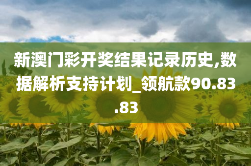 新澳门彩开奖结果记录历史,数据解析支持计划_领航款90.83.83