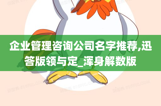 企业管理咨询公司名字推荐,迅答版领与定_浑身解数版