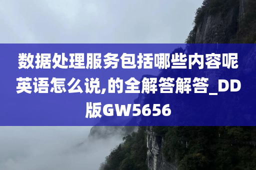 数据处理服务包括哪些内容呢英语怎么说,的全解答解答_DD版GW5656