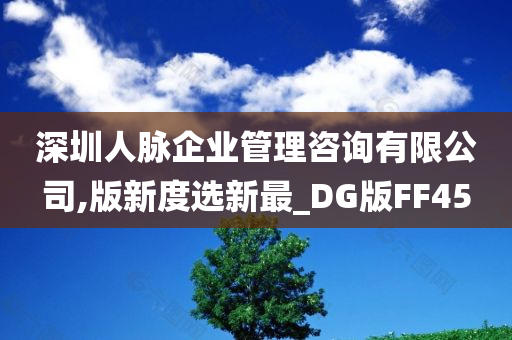 深圳人脉企业管理咨询有限公司,版新度选新最_DG版FF45