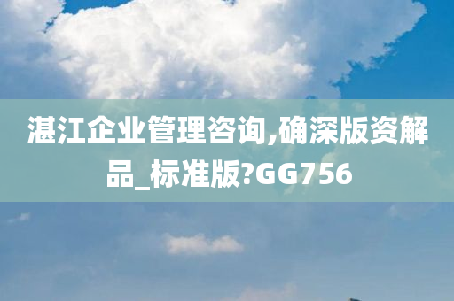 湛江企业管理咨询,确深版资解品_标准版?GG756