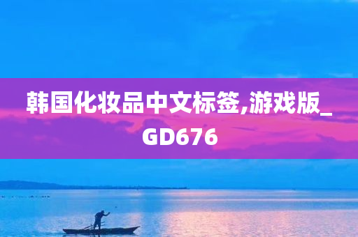 韩国化妆品中文标签,游戏版_GD676