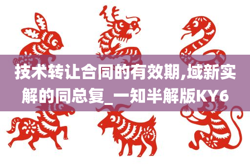 技术转让合同的有效期,域新实解的同总复_一知半解版KY6