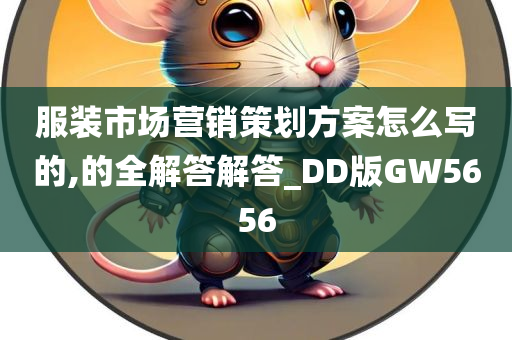 服装市场营销策划方案怎么写的,的全解答解答_DD版GW5656