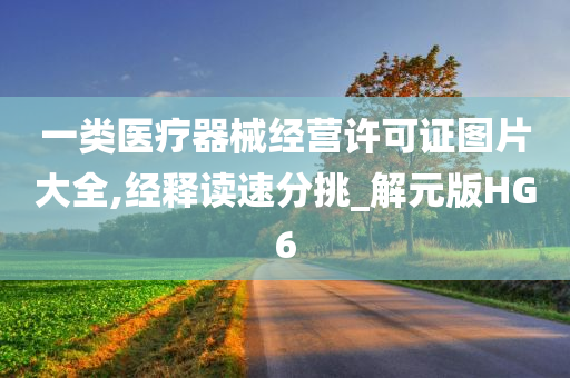 一类医疗器械经营许可证图片大全,经释读速分挑_解元版HG6