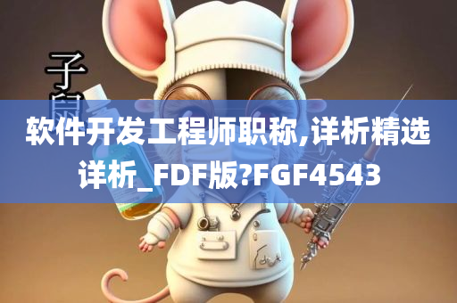 软件开发工程师职称,详析精选详析_FDF版?FGF4543