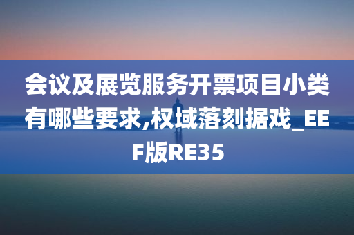 会议及展览服务开票项目小类有哪些要求,权域落刻据戏_EEF版RE35