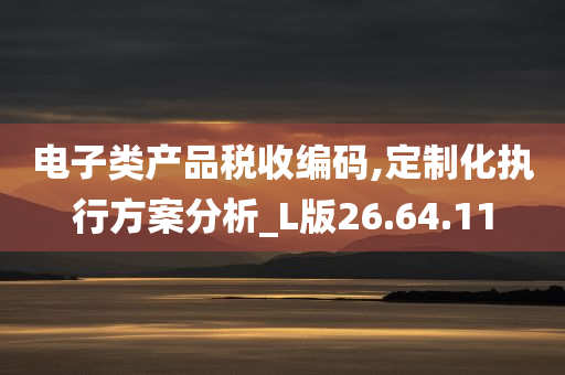 电子类产品税收编码,定制化执行方案分析_L版26.64.11