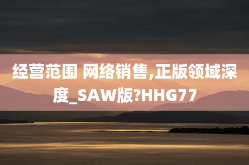 经营范围 网络销售,正版领域深度_SAW版?HHG77