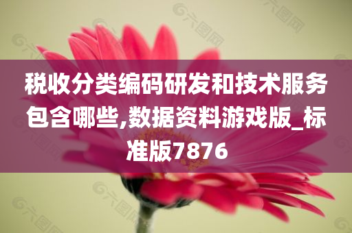 税收分类编码研发和技术服务包含哪些,数据资料游戏版_标准版7876