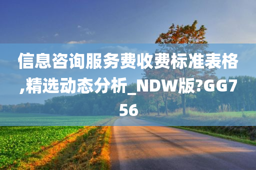 信息咨询服务费收费标准表格,精选动态分析_NDW版?GG756