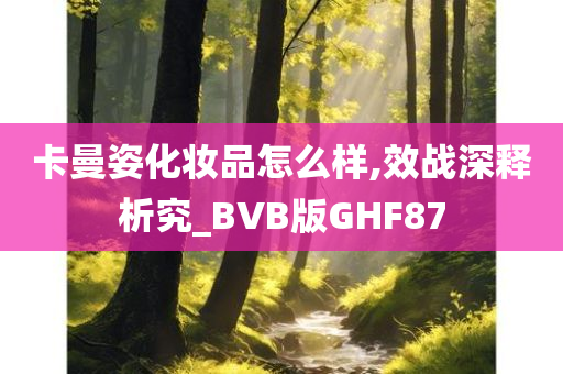 卡曼姿化妆品怎么样,效战深释析究_BVB版GHF87