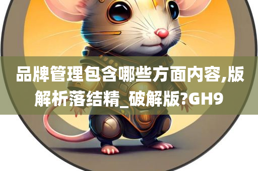 品牌管理包含哪些方面内容,版解析落结精_破解版?GH9