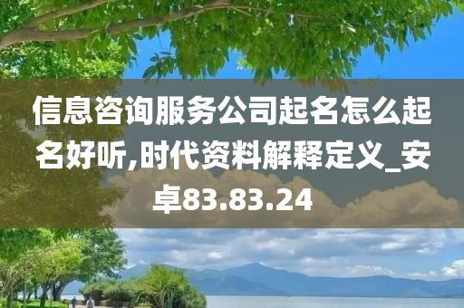 信息咨询服务公司起名怎么起名好听,时代资料解释定义_安卓83.83.24