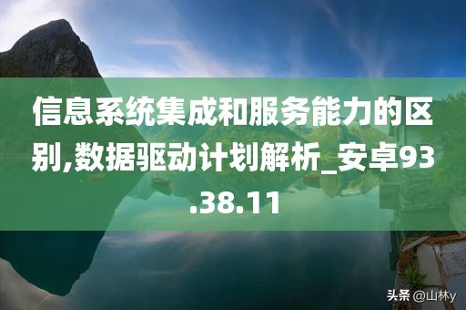 信息系统集成和服务能力的区别,数据驱动计划解析_安卓93.38.11