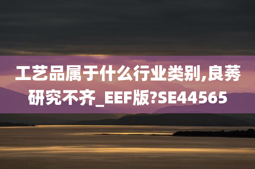 工艺品属于什么行业类别,良莠研究不齐_EEF版?SE44565