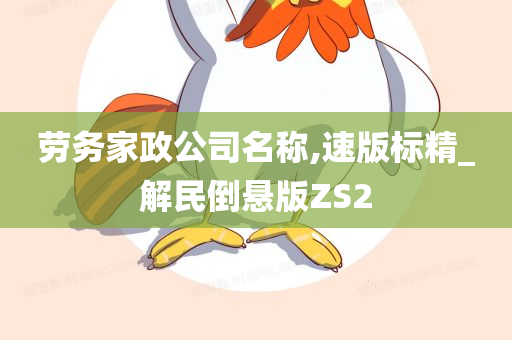 劳务家政公司名称,速版标精_解民倒悬版ZS2