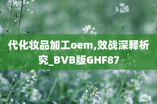 代化妆品加工oem,效战深释析究_BVB版GHF87